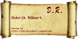 Dobrik Róbert névjegykártya