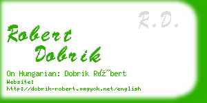 robert dobrik business card
